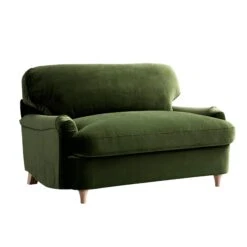 Daphnis Fern Green Velvet Sofa Bed, Loveseat -Daals Store GCSF 2603 FERN VEL LOVESEAT WB3