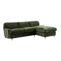 Daphnis Fern Green Velvet Sofa Bed, Grande Chaise Right Hand Facing 18 Daphnis Fern Green Velvet Sofa Bed, Grande Chaise Right Hand Facing -Daals Store GCSF 2603 FERN VEL RIGHT GIF