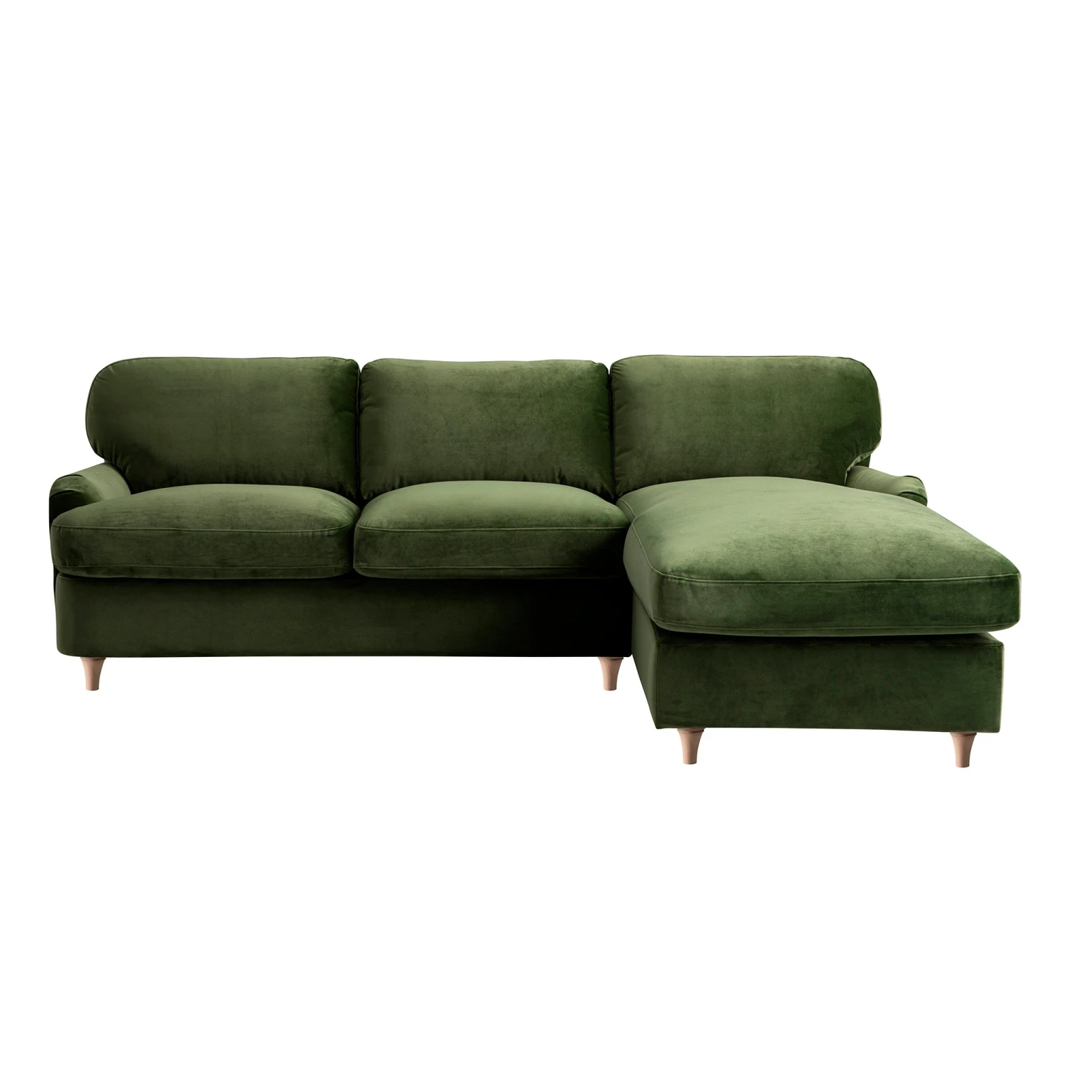 Daphnis Fern Green Velvet Sofa Bed, Grande Chaise Right Hand Facing 8 Daphnis Fern Green Velvet Sofa Bed, Grande Chaise Right Hand Facing - Image 8
