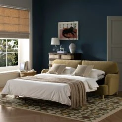 Daphnis Fudge Velvet Sofa Bed, Large 3-Seater