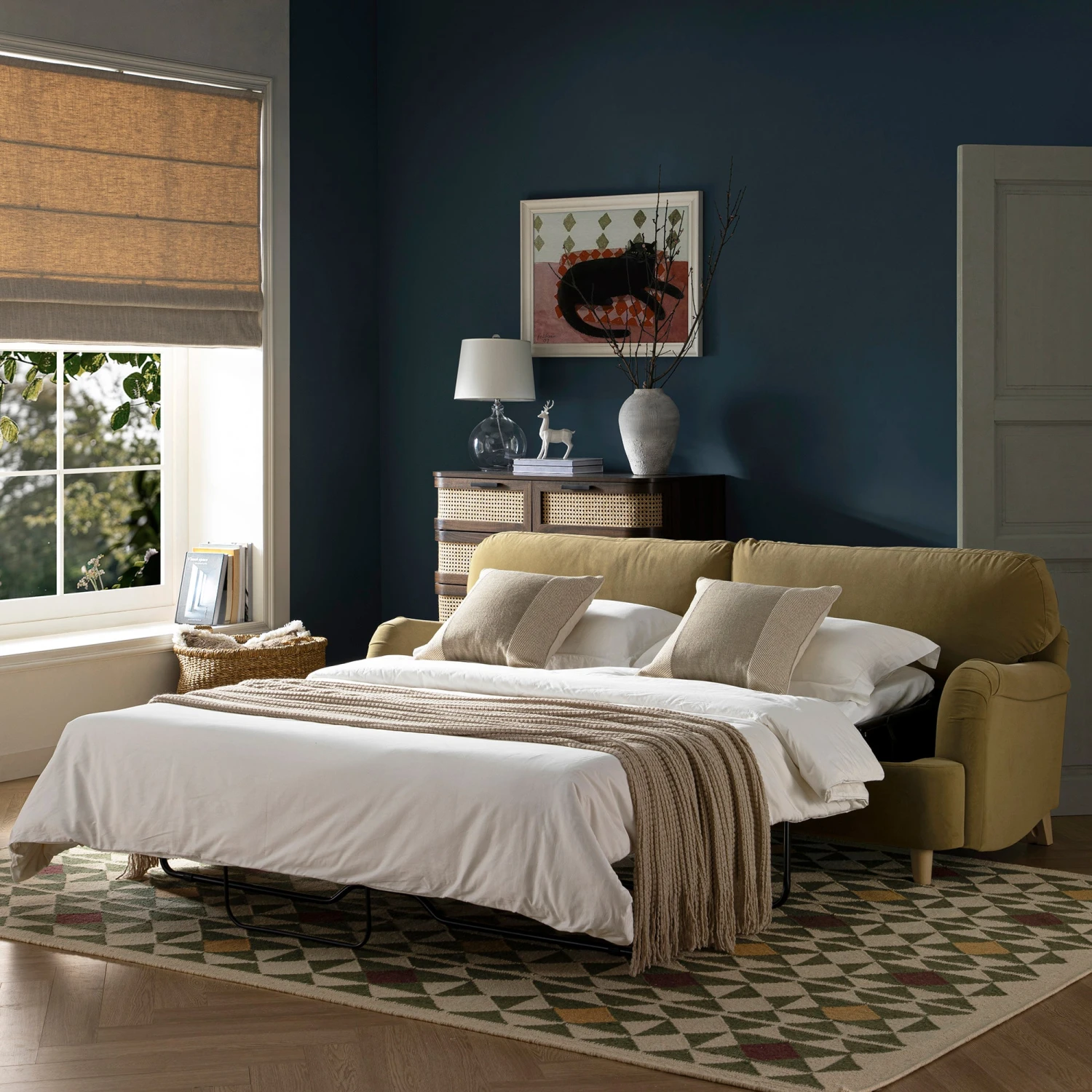 Daphnis Fudge Velvet Sofa Bed, Large 3-Seater 1 Daphnis Fudge Velvet Sofa Bed, Large 3-Seater