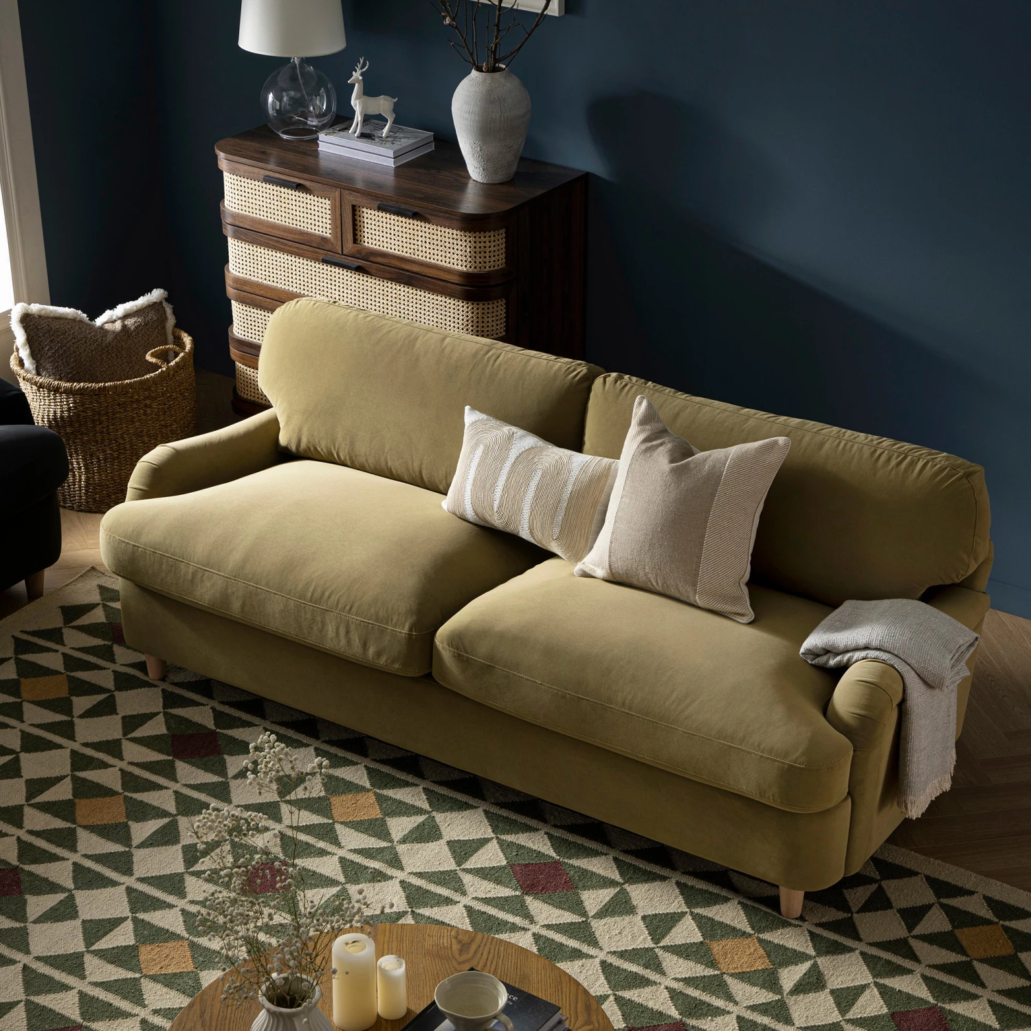 Daphnis Fudge Velvet Sofa Bed, Large 3-Seater 5 Daphnis Fudge Velvet Sofa Bed, Large 3-Seater - Image 5