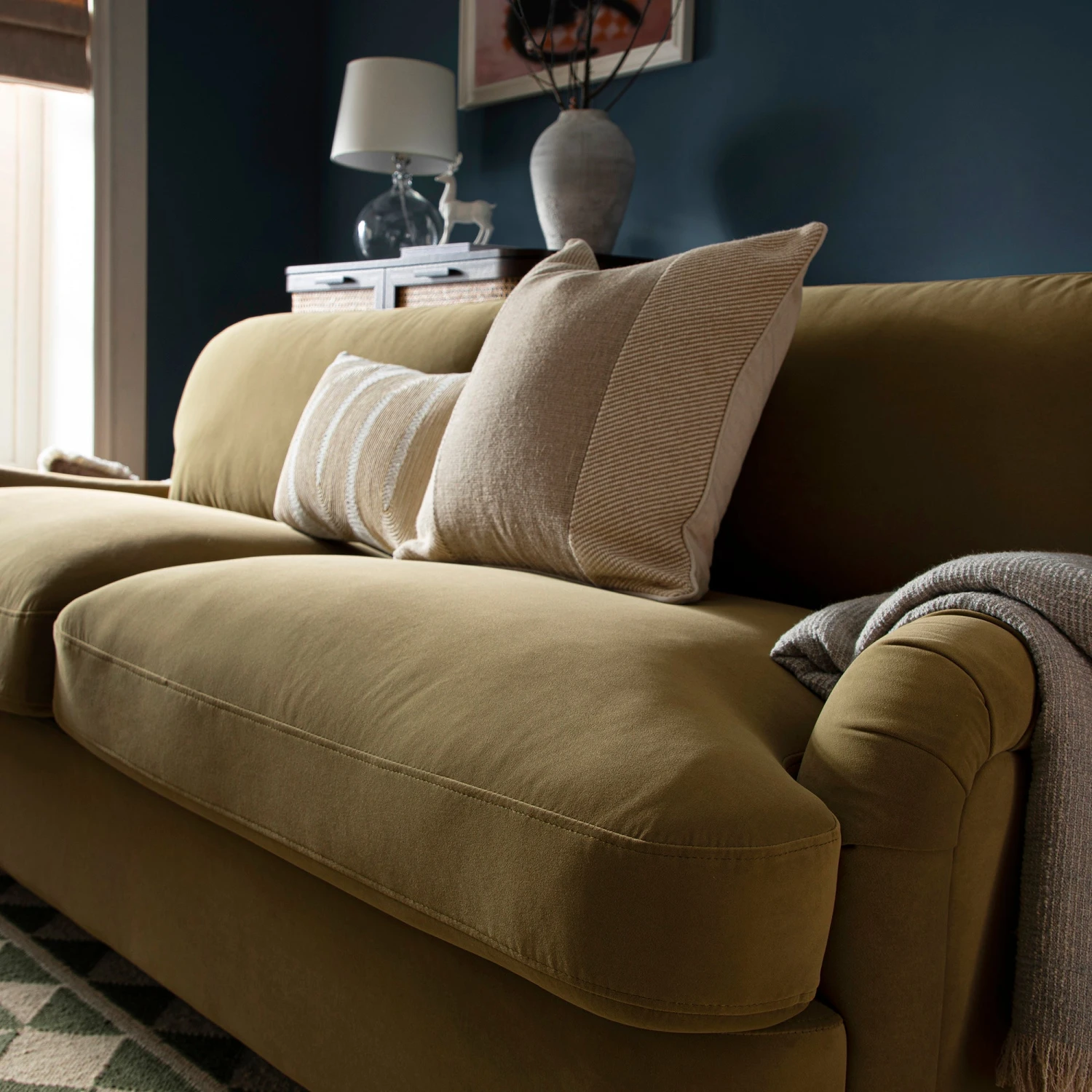 Daphnis Fudge Velvet Sofa Bed, Large 3-Seater 6 Daphnis Fudge Velvet Sofa Bed, Large 3-Seater - Image 6