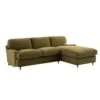Daphnis Fudge Velvet Sofa Bed, Grande Chaise Right Hand Facing