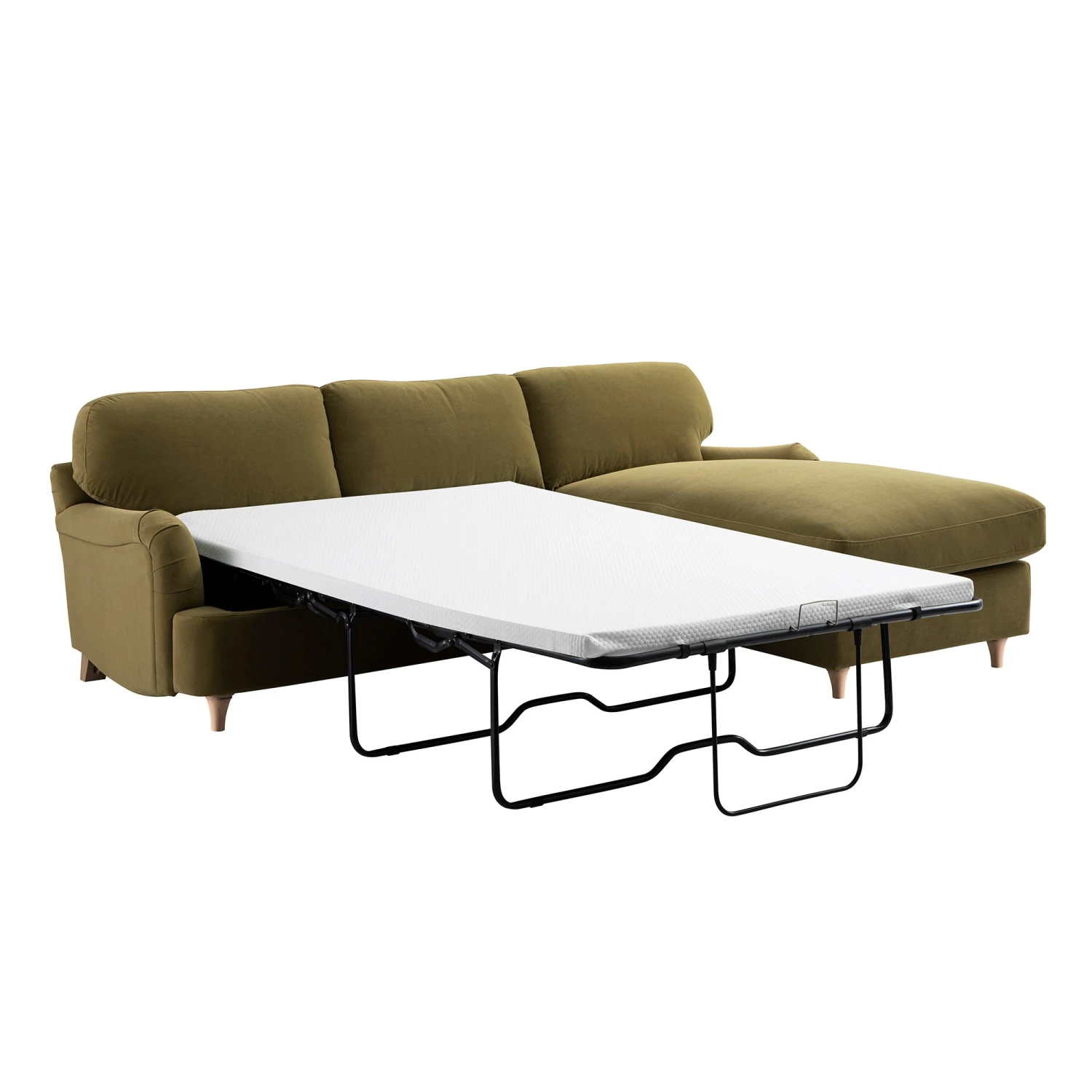 Daphnis Fudge Velvet Sofa Bed, Grande Chaise Right Hand Facing 2 Daphnis Fudge Velvet Sofa Bed, Grande Chaise Right Hand Facing - Image 2