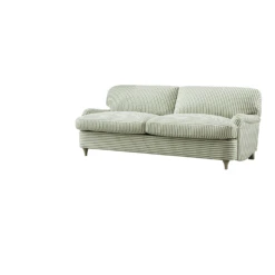 Daphnis Green Striped Linen Blend Sofa Bed, Large 3-Seater -Daals Store GCSF 2603 GREEN STRIPE 3ST WB GIF