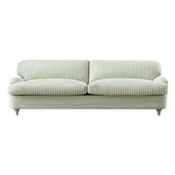 Daphnis Green Striped Linen Blend Sofa Bed, Large 3-Seater -Daals Store GCSF 2603 GREEN STRIPE 3ST WB2