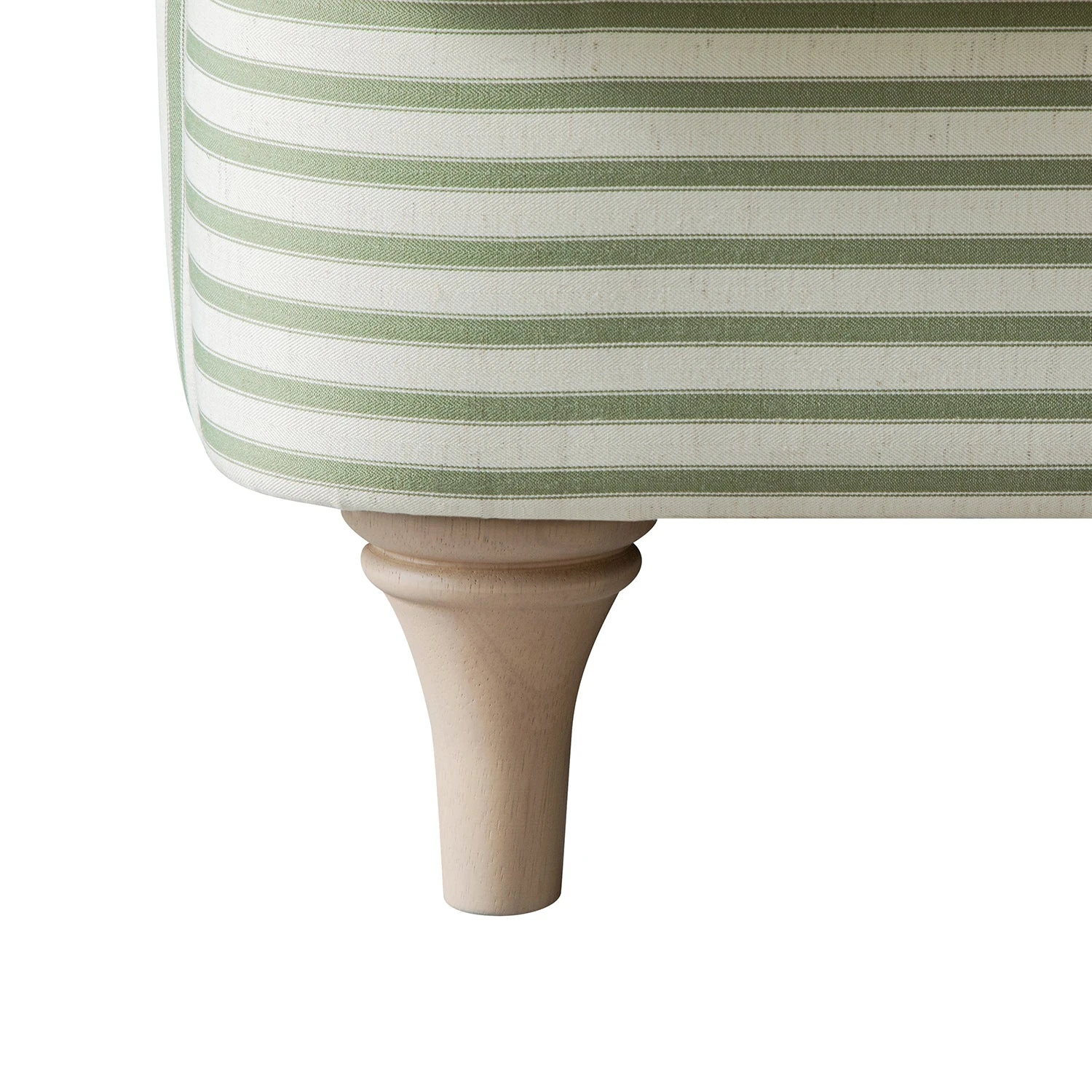 Daphnis Green Striped Linen Blend Sofa Bed, Grande Chaise Left Hand Facing 8 Daphnis Green Striped Linen Blend Sofa Bed, Grande Chaise Left Hand Facing - Image 8