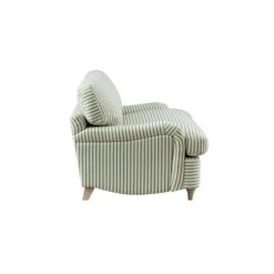 Daphnis Green Striped Linen Blend Fabric Sofa Bed, Loveseat -Daals Store GCSF 2603 GREEN STRIPE LOVESEAT WB4