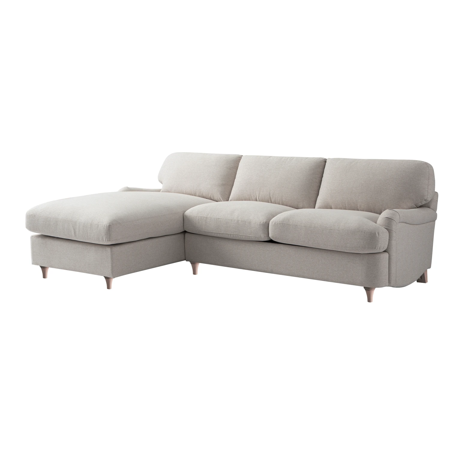 Daphnis Oatmeal Fabric Sofa Bed, Grande Chaise Left Hand Facing 11 Daphnis Oatmeal Fabric Sofa Bed, Grande Chaise Left Hand Facing - Image 11