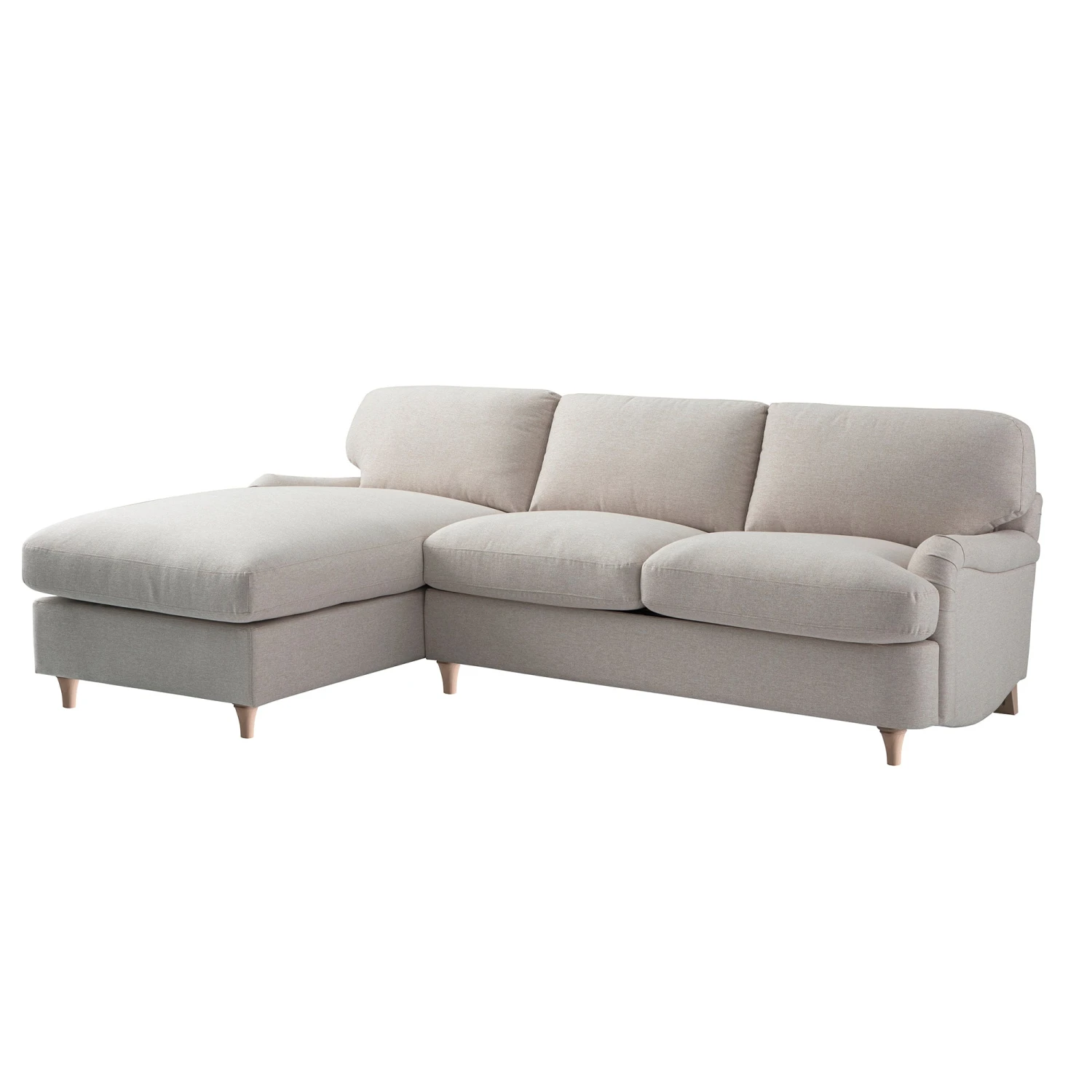 Daphnis Oatmeal Fabric Sofa Bed, Grande Chaise Left Hand Facing 8 Daphnis Oatmeal Fabric Sofa Bed, Grande Chaise Left Hand Facing - Image 8