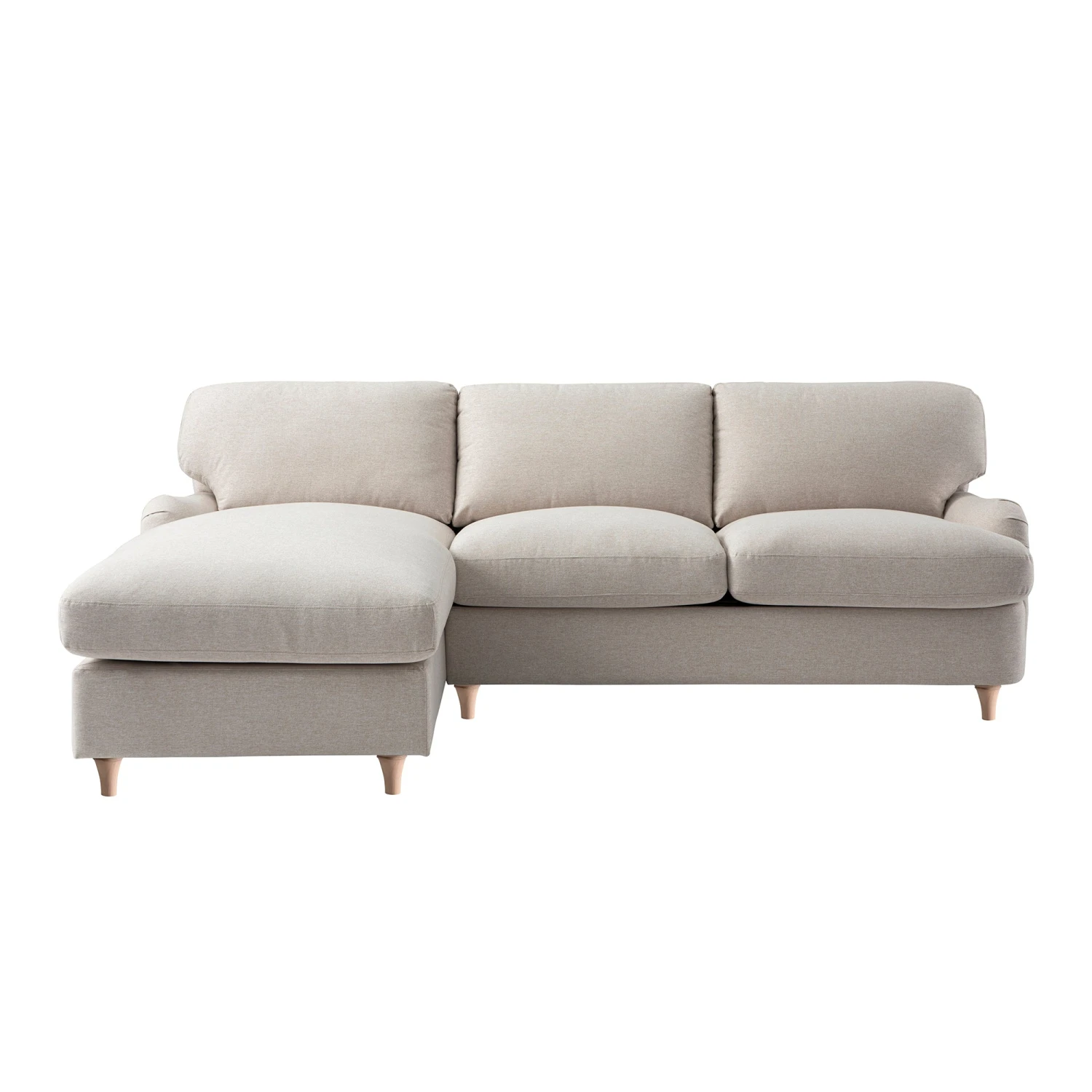 Daphnis Oatmeal Fabric Sofa Bed, Grande Chaise Left Hand Facing 12 Daphnis Oatmeal Fabric Sofa Bed, Grande Chaise Left Hand Facing - Image 12