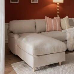 Daphnis Oatmeal Fabric Sofa Bed, Grande Chaise Left Hand Facing 17 Daphnis Oatmeal Fabric Sofa Bed, Grande Chaise Left Hand Facing -Daals Store GCSF 2603 OAT FAB LEFT scene4