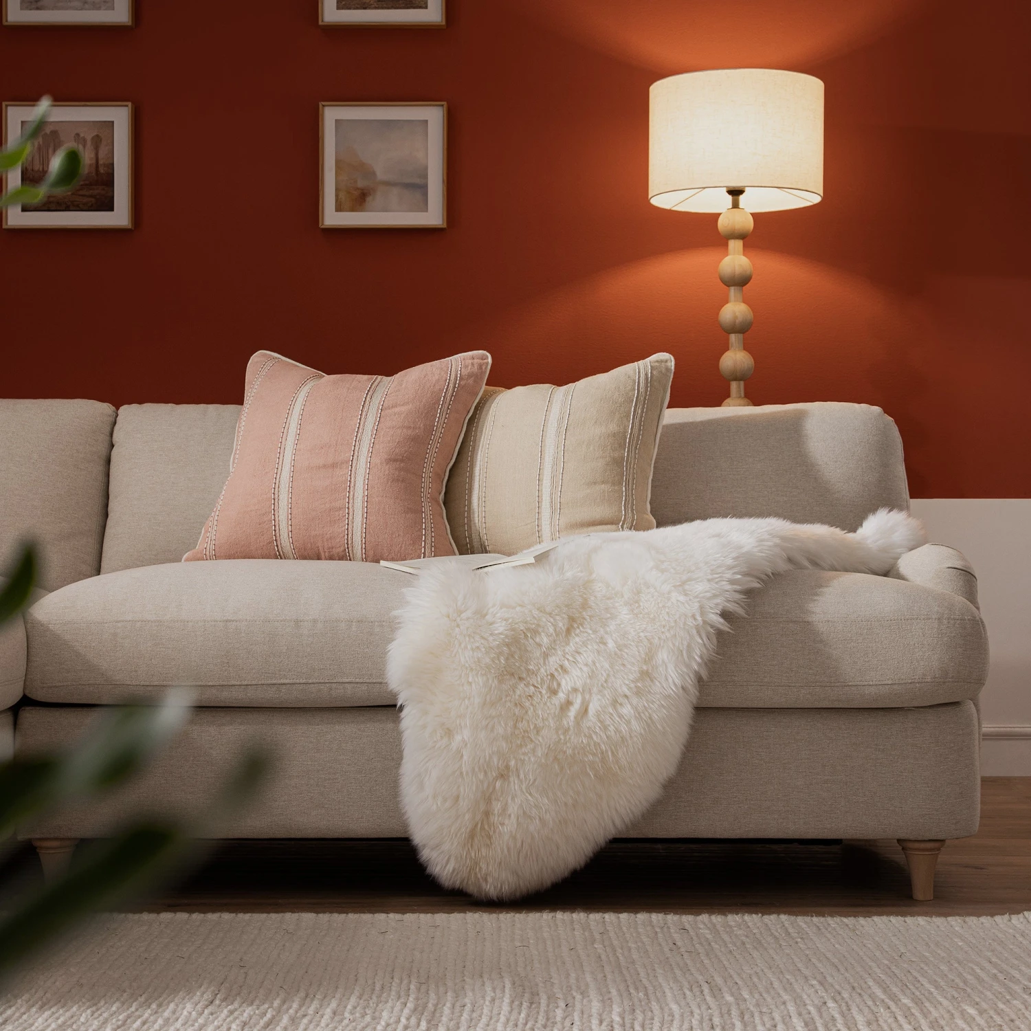 Daphnis Oatmeal Fabric Sofa Bed, Grande Chaise Left Hand Facing 6 Daphnis Oatmeal Fabric Sofa Bed, Grande Chaise Left Hand Facing - Image 6