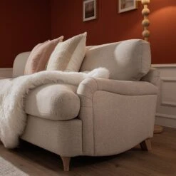 Daphnis Oatmeal Fabric Sofa Bed, Grande Chaise Left Hand Facing 19 Daphnis Oatmeal Fabric Sofa Bed, Grande Chaise Left Hand Facing -Daals Store GCSF 2603 OAT FAB LEFT scene6