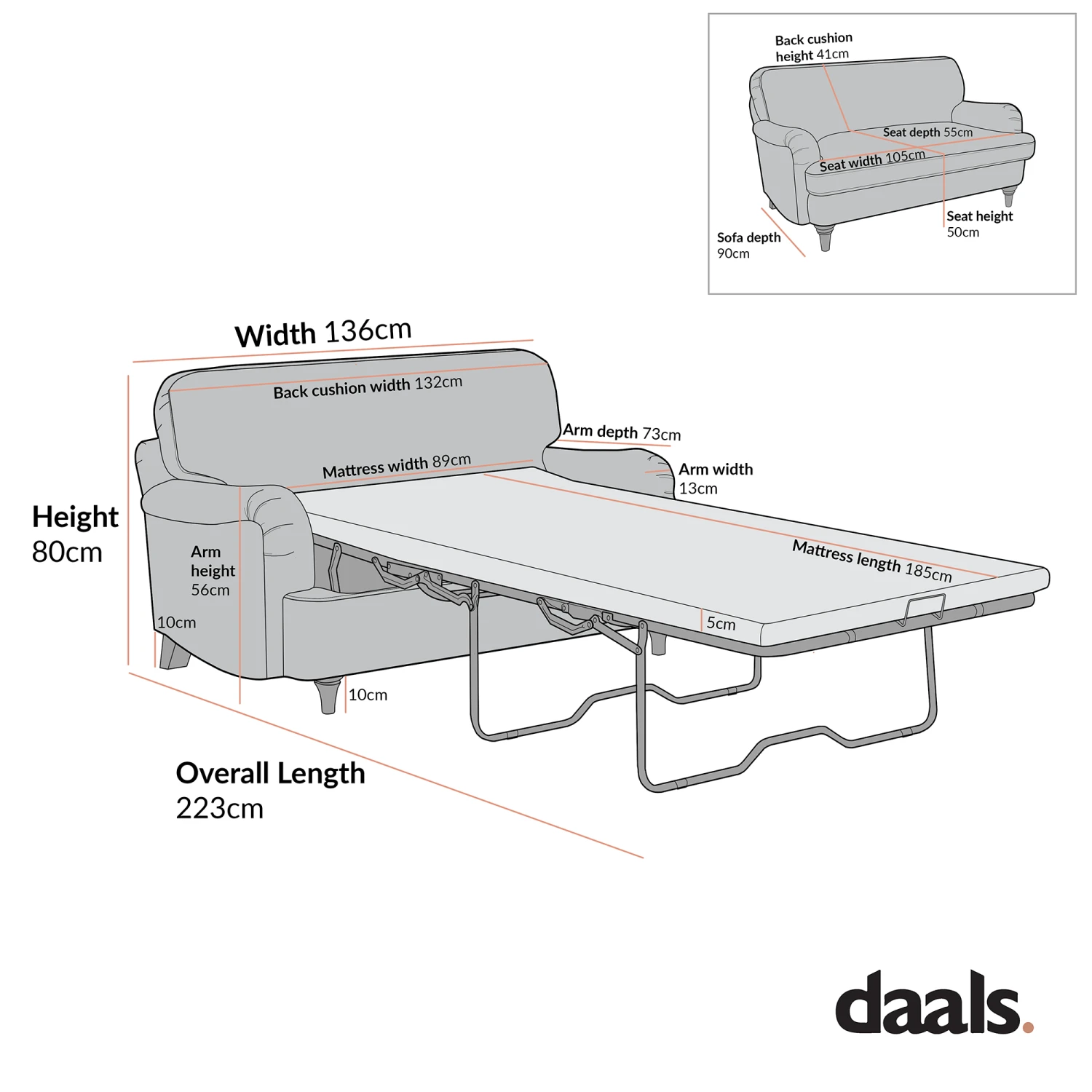 Daphnis Fudge Velvet Sofa Bed, Loveseat 3 Daphnis Fudge Velvet Sofa Bed, Loveseat - Image 3