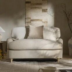 Daphnis Oatmeal Fabric Sofa Bed, Loveseat -Daals Store GCSF 2603 OAT FAB LOVESEAT scene5