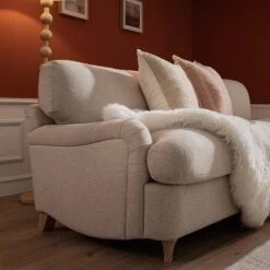 Daphnis Oatmeal Fabric Sofa Bed, Grande Chaise Right Hand Facing -Daals Store GCSF 2603 OAT FAB RIGHT scene6