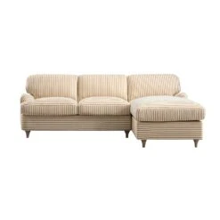 Daphnis Ochre Striped Linen Blend Sofa Bed, Grande Chaise Right Hand Facing 13 Daphnis Ochre Striped Linen Blend Sofa Bed, Grande Chaise Right Hand Facing -Daals Store GCSF 2603 OCHRE STRIPE RIGHT WB3