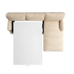 Daphnis Ochre Striped Linen Blend Sofa Bed, Grande Chaise Right Hand Facing 17 Daphnis Ochre Striped Linen Blend Sofa Bed, Grande Chaise Right Hand Facing -Daals Store GCSF 2603 OCHRE STRIPE RIGHT WB7