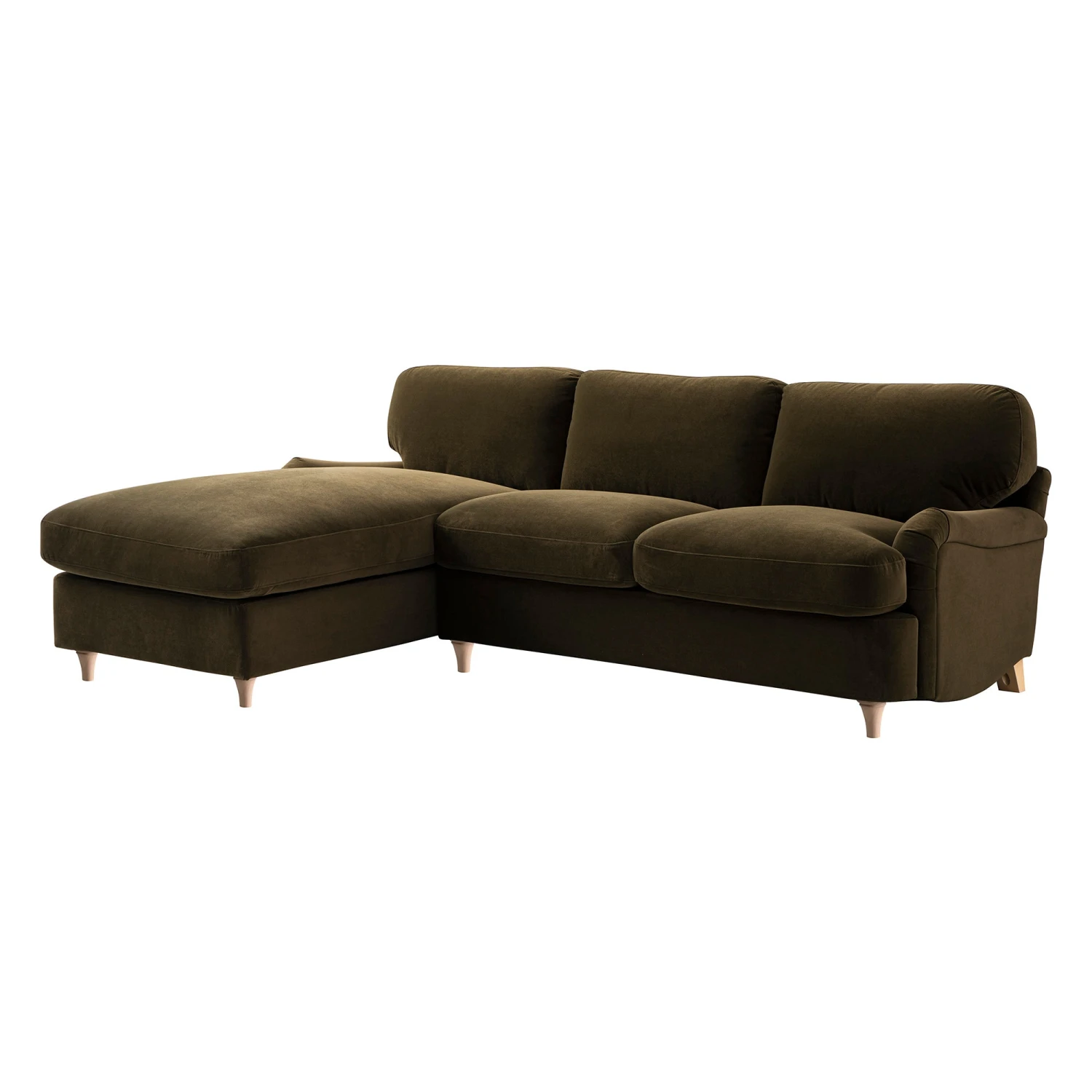 Daphnis Seaweed Velvet Sofa Bed, Grande Chaise Left Hand Facing 8 Daphnis Seaweed Velvet Sofa Bed, Grande Chaise Left Hand Facing - Image 8