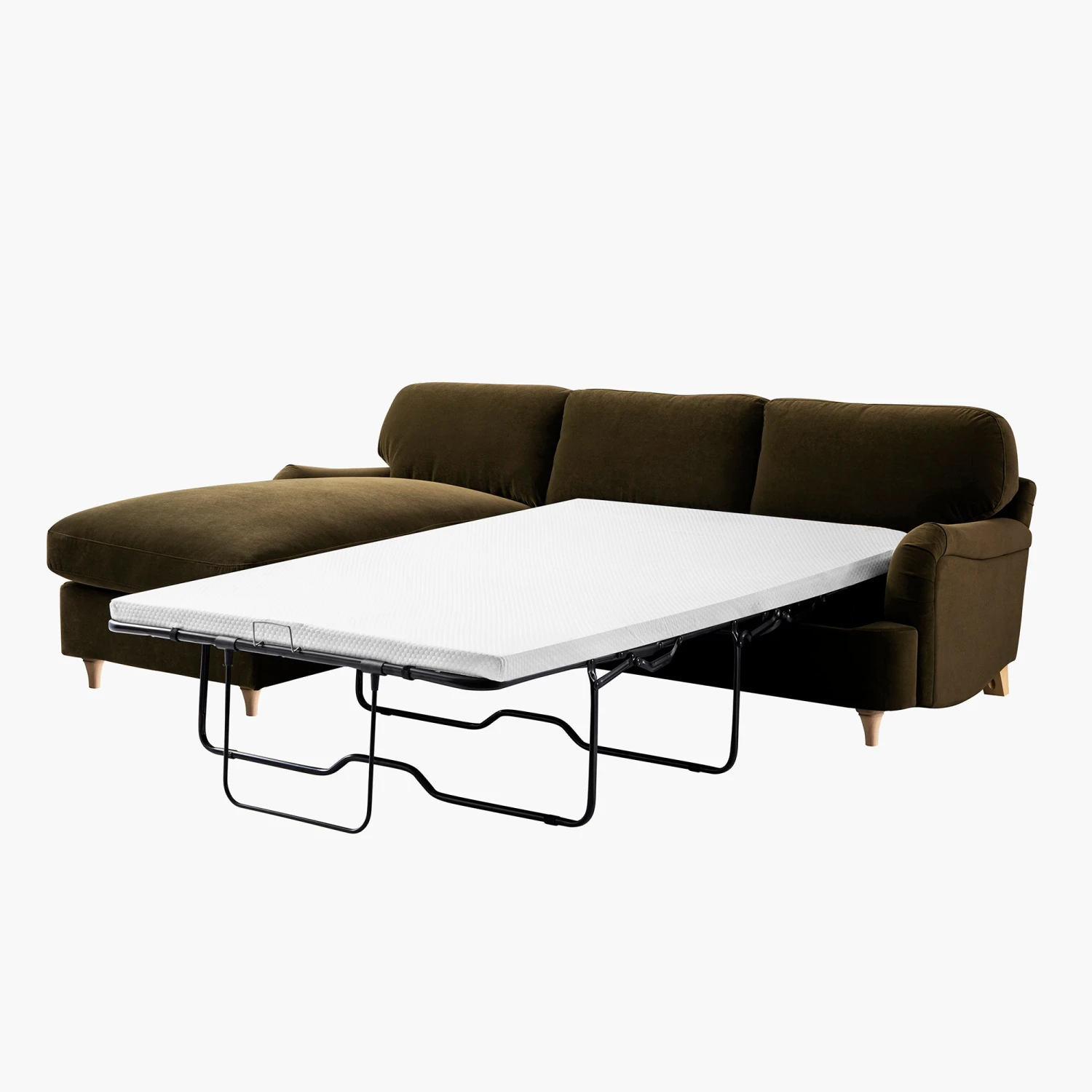 Daphnis Seaweed Velvet Sofa Bed, Grande Chaise Left Hand Facing 9 Daphnis Seaweed Velvet Sofa Bed, Grande Chaise Left Hand Facing - Image 9