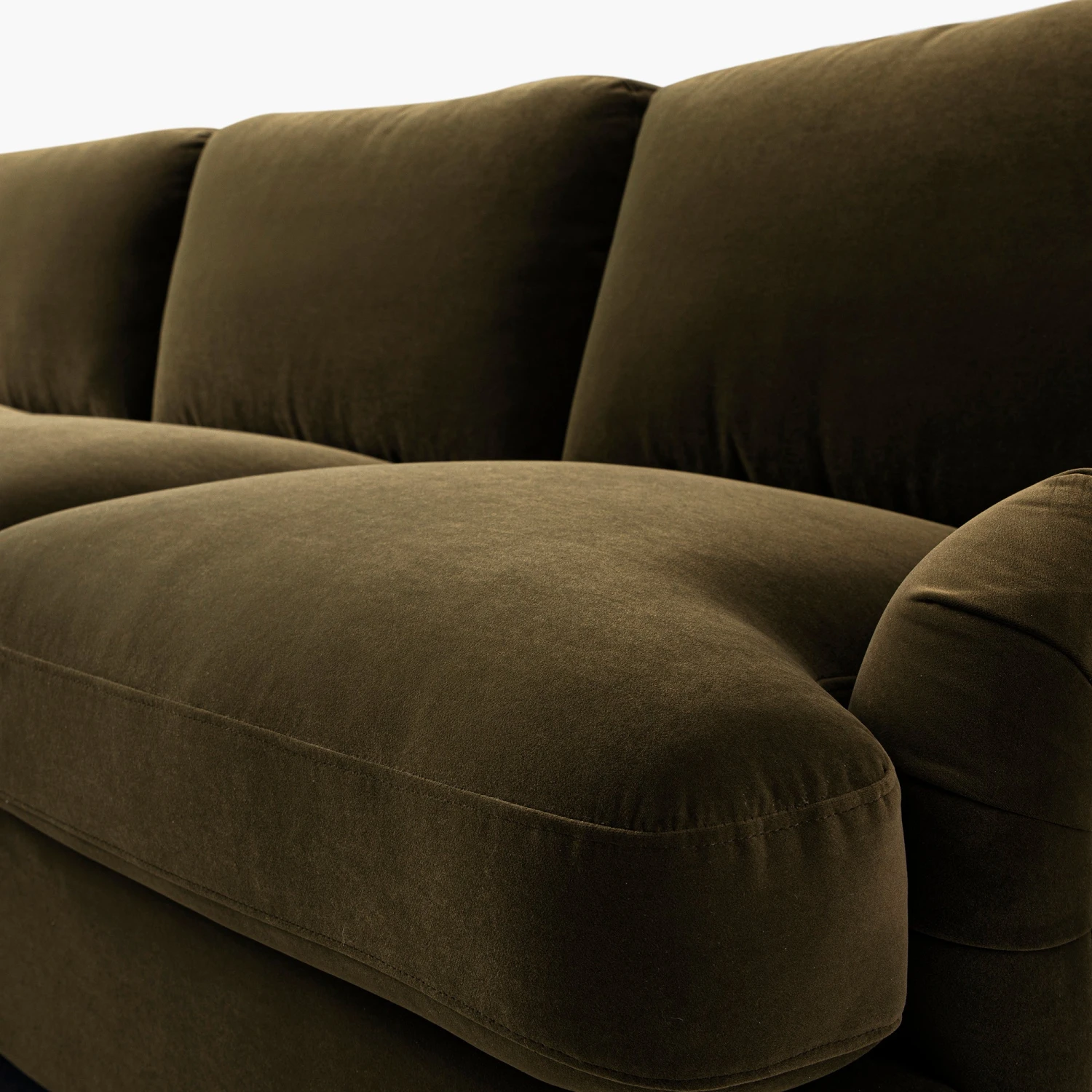 Daphnis Seaweed Velvet Sofa Bed, Grande Chaise Left Hand Facing 17 Daphnis Seaweed Velvet Sofa Bed, Grande Chaise Left Hand Facing - Image 17