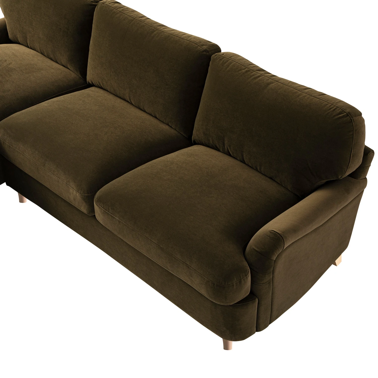 Daphnis Seaweed Velvet Sofa Bed, Grande Chaise Left Hand Facing 18 Daphnis Seaweed Velvet Sofa Bed, Grande Chaise Left Hand Facing - Image 18