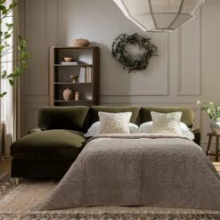 Daphnis Seaweed Velvet Sofa Bed, Grande Chaise Left Hand Facing 19 Daphnis Seaweed Velvet Sofa Bed, Grande Chaise Left Hand Facing -Daals Store GCSF 2603 SWEED VEL LEFT scene1