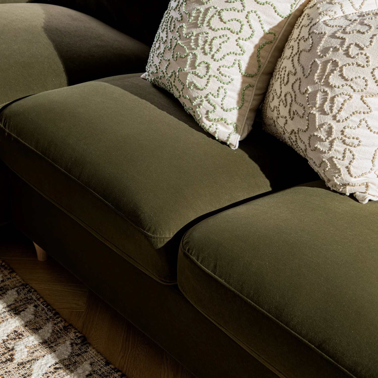 Daphnis Seaweed Velvet Sofa Bed, Grande Chaise Left Hand Facing 7 Daphnis Seaweed Velvet Sofa Bed, Grande Chaise Left Hand Facing - Image 7