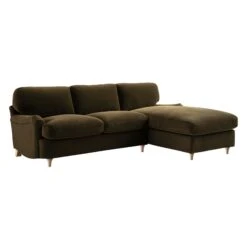 Daphnis Seaweed Velvet Sofa Bed, Grande Chaise Right Hand Facing -Daals Store GCSF 2603 SWEED VEL RIGHT WB1