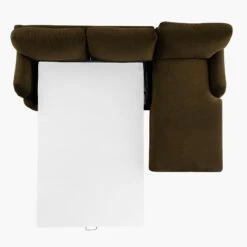 Daphnis Seaweed Velvet Sofa Bed, Grande Chaise Right Hand Facing -Daals Store GCSF 2603 SWEED VEL RIGHT WB4