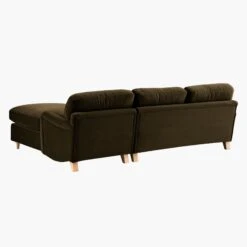 Daphnis Seaweed Velvet Sofa Bed, Grande Chaise Right Hand Facing -Daals Store GCSF 2603 SWEED VEL RIGHT WB7