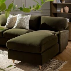 Daphnis Seaweed Velvet Sofa Bed, Grande Chaise Right Hand Facing -Daals Store GCSF 2603 SWEED VEL RIGHT scene5