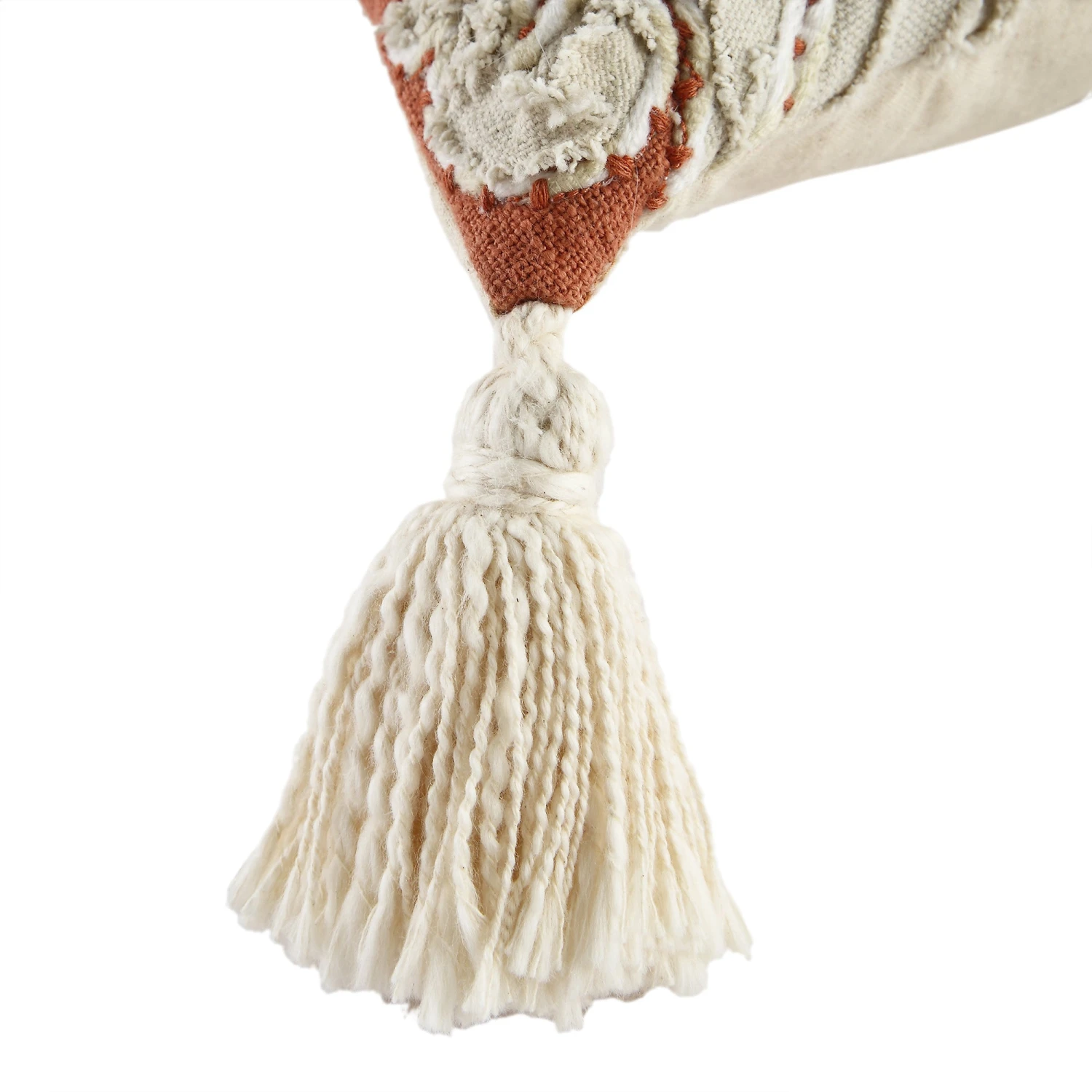 Aubrey Collection Terracotta Orange Suzani Motif Appliqué Cushion - Handmade Cotton Slub Lumbar Pillow 8 Aubrey Collection Terracotta Orange Suzani Motif Appliqué Cushion - Handmade Cotton Slub Lumbar Pillow - Image 8