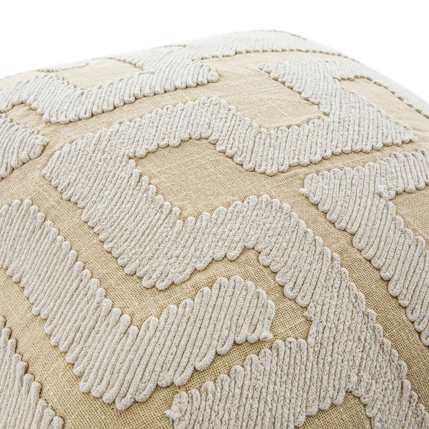 Baja Abstract Cream Fringe Cushion 2 Baja Abstract Cream Fringe Cushion - Image 2