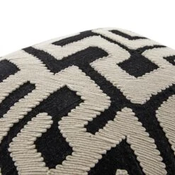 Baja Abstract Monochrome Cream Fringe Cushion -Daals Store HW CUSH BAJA MONO CREAMFRINGE detail2