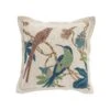 Flora & Fauna Hand Embroidered Birds Of A Feather Cushion 14 Flora & Fauna Hand Embroidered Birds Of A Feather Cushion -Daals Store HW CUSH BIRDSFEATHER WB1