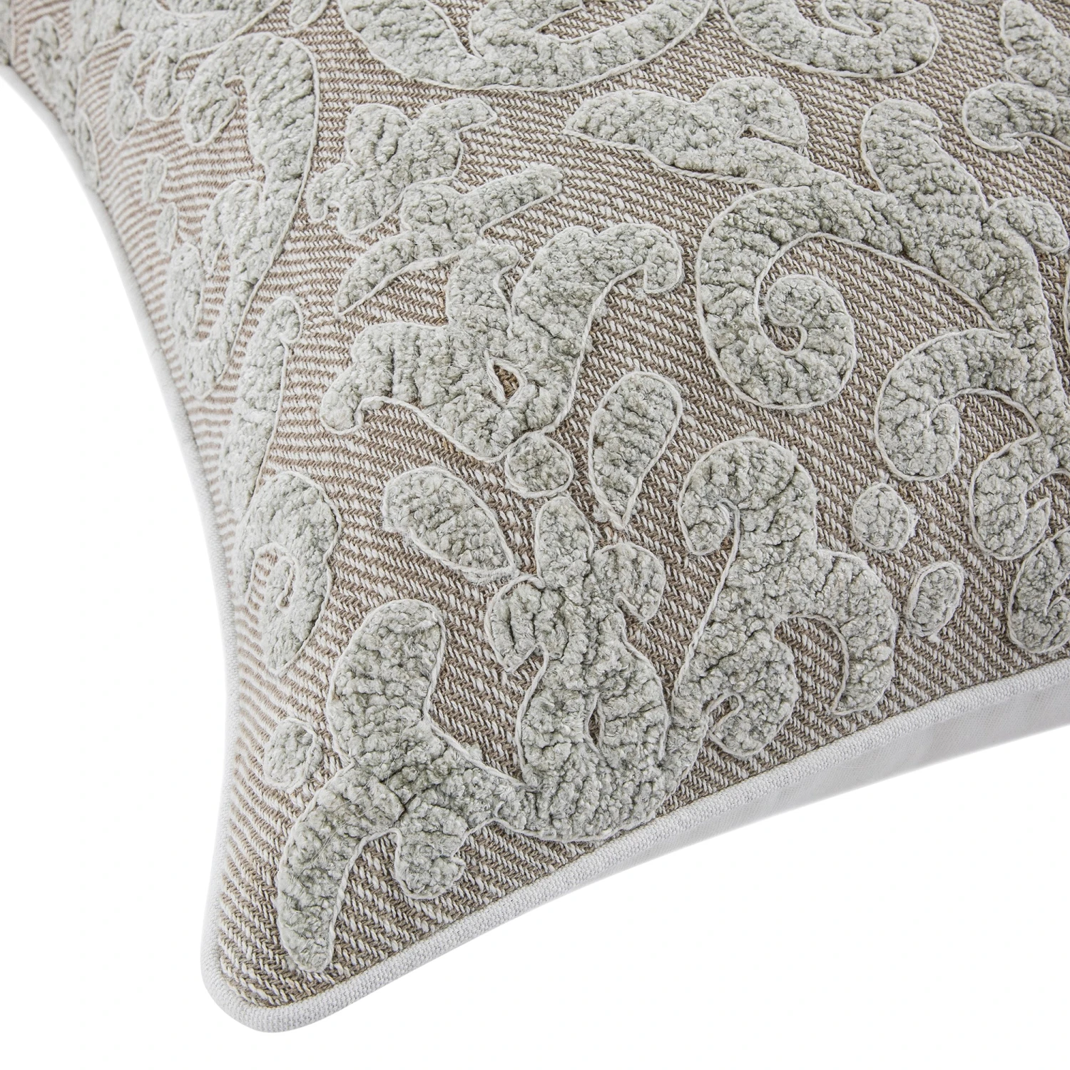 Bloomsbury Imperial Chenille Embroidered Cotton Cushion 2 Bloomsbury Imperial Chenille Embroidered Cotton Cushion - Image 2