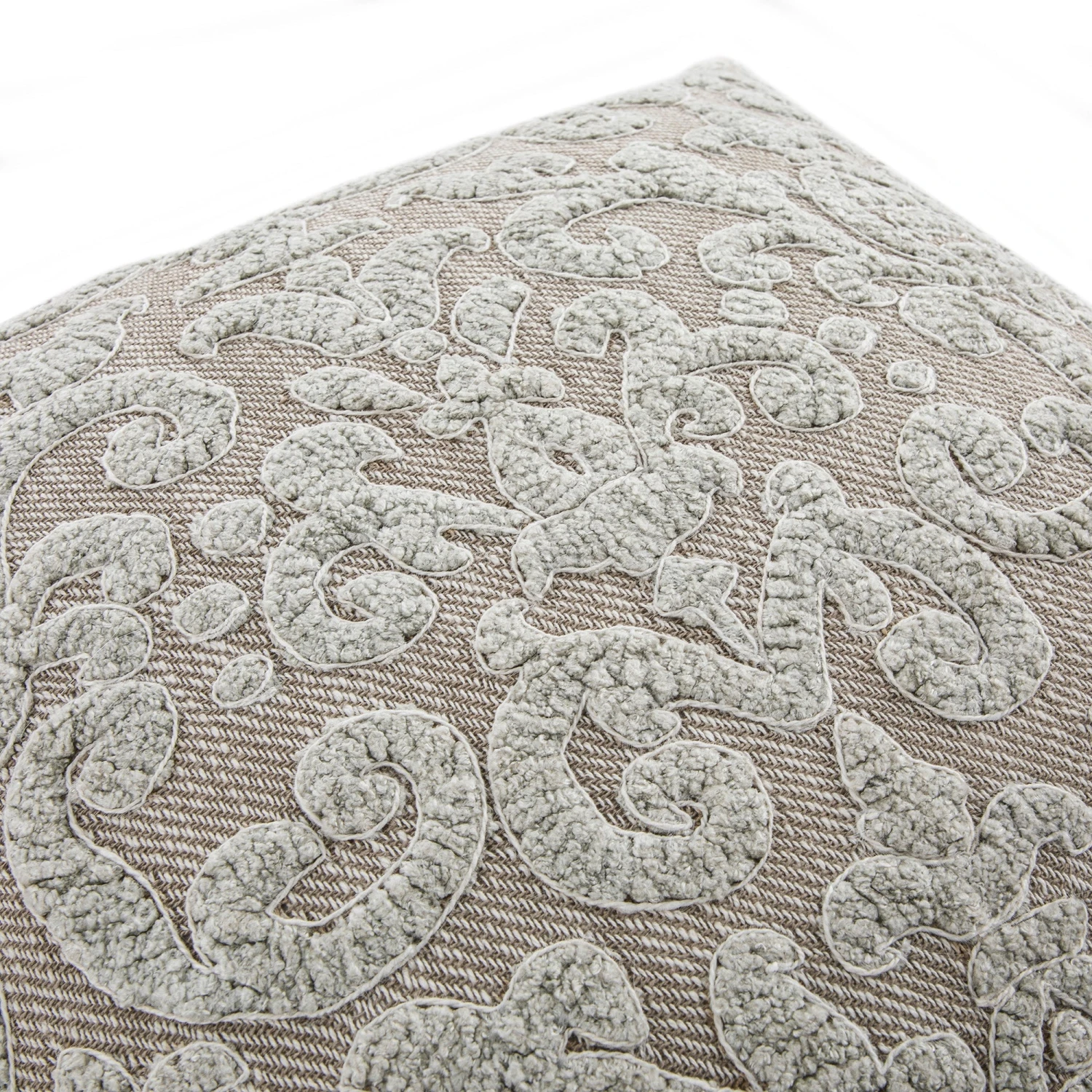 Bloomsbury Imperial Chenille Embroidered Cotton Cushion 5 Bloomsbury Imperial Chenille Embroidered Cotton Cushion - Image 5