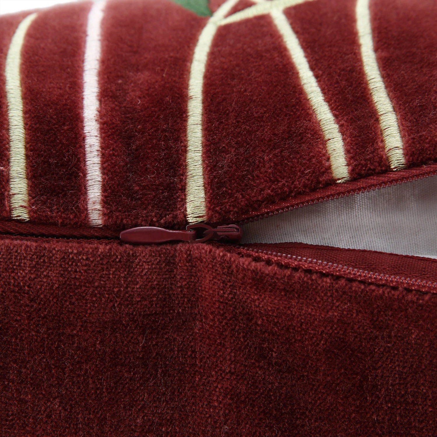 Botanica Collection Mulberry Velvet Hand Embroidered Floral Cushion - Pink Roses & Lilac Iris 7 Botanica Collection Mulberry Velvet Hand Embroidered Floral Cushion - Pink Roses & Lilac Iris - Image 7