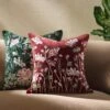 Botanica Collection Mulberry Velvet Hand Embroidered Cushion -Daals Store HW CUSH BOTANICABERRY45 main