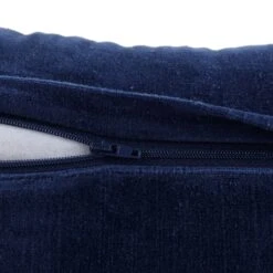 Botanica Collection Midnight Blue Velvet Hand Embroidered Cushion 11 Botanica Collection Midnight Blue Velvet Hand Embroidered Cushion -Daals Store HW CUSH BOTANICABLUE45 detail4