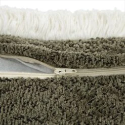 Kyra Forest Green Bouclé Fringed Cushion -Daals Store HW CUSH BOUCLEFOREST50 detail4