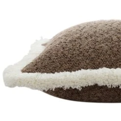 Kyra Mink Bouclé Fringed Cushion – Textured Luxury Soft Fabric Throw Pillow -Daals Store HW CUSH BOUCLEMINK50 detail1