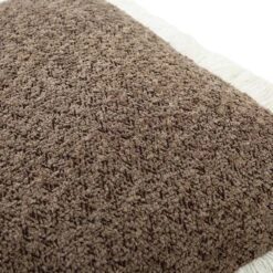 Kyra Mink Bouclé Fringed Cushion – Textured Luxury Soft Fabric Throw Pillow -Daals Store HW CUSH BOUCLEMINK50 detail3