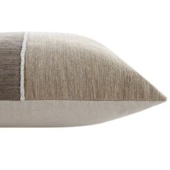 Bronte Collection Two-Tone Beige Chainstitch Cushion - Textured Chenille Square Decorative Pillow -Daals Store HW CUSH BRONTECHAIN45 detail1