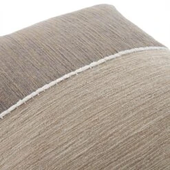 Bronte Collection Two-Tone Beige Chainstitch Cushion - Textured Chenille Square Decorative Pillow -Daals Store HW CUSH BRONTECHAIN45 detail2