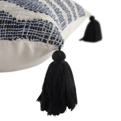 Indigo Collection Capri Navy Cord β Handmade Embroidered Cotton Tassel Cushion 11 Indigo Collection Capri Navy Cord β Handmade Embroidered Cotton Tassel Cushion -Daals Store HW CUSH CAPRI45 detail2