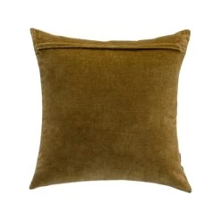 Damask Moss Green Wool Embroidered Cushion – Luxury Scrolled Motif Cotton & Velvet Throw Pillow -Daals Store HW CUSH DAMASK MOSS WB2